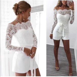 White lace jumpsuit